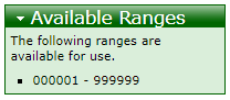 Available ranges box