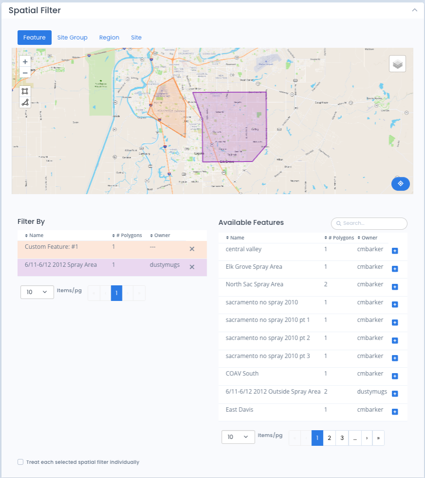 Spatial Filter example