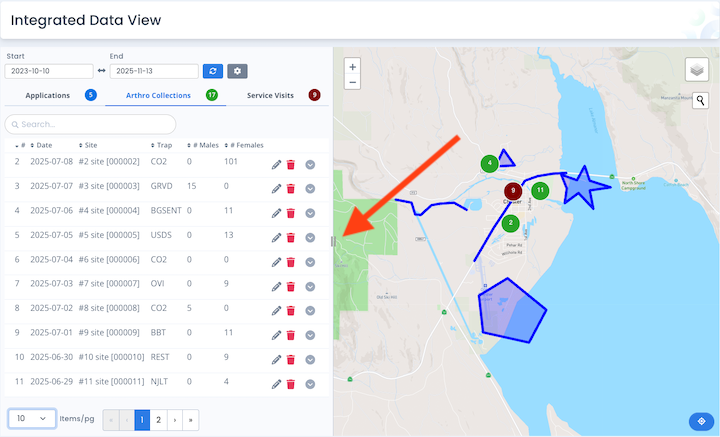 Integrated Data View Page